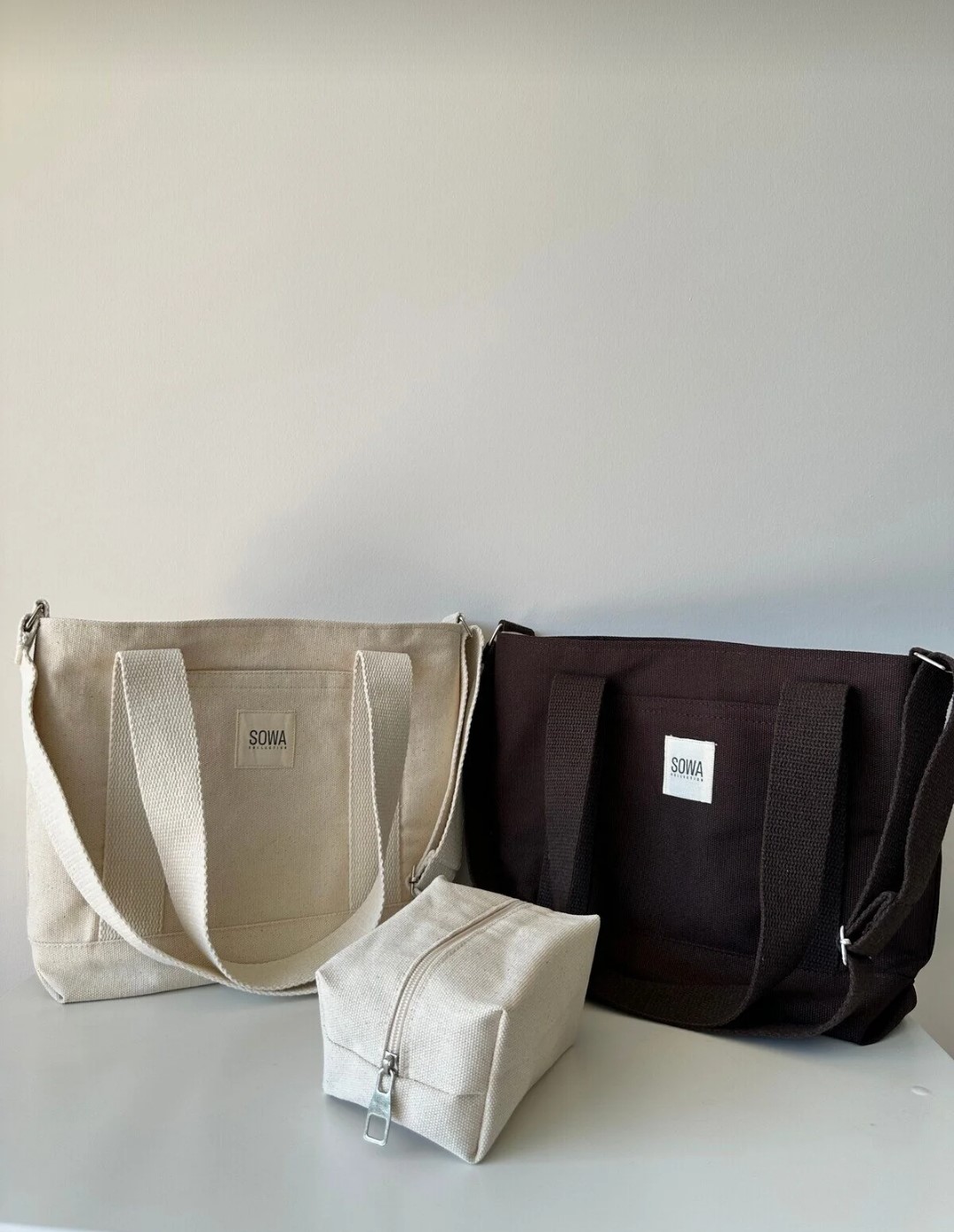 Канвас рачна и crossbody чанта за жени